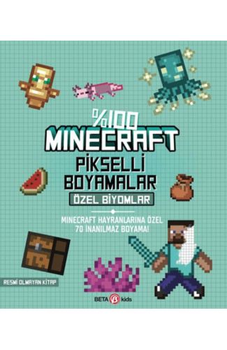 %100 Minecraft Pikselli Boyamalar Özel Biyomlar