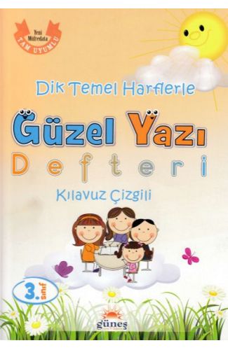 3.Sınıf Dik Temel Harflerle Güzel Yazı Defteri Kılavuz Çizgili