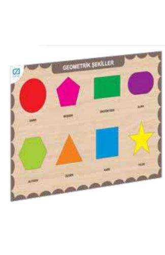 Ahşap Geometrik Şekiller Eğitici Set