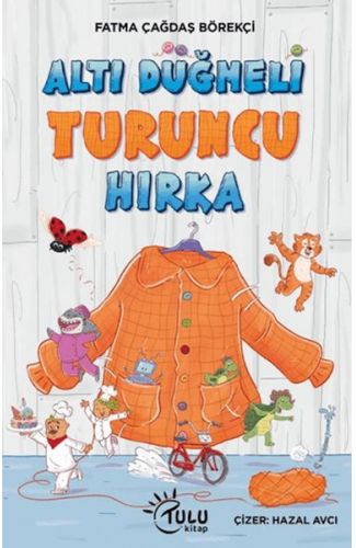 Altı Düğmeli Turuncu Hırka