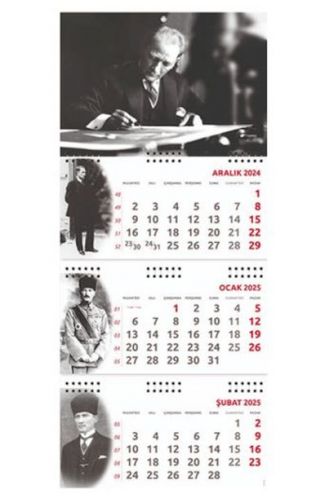 Atatürk Gemici Duvar Takvimi - İmza 2025