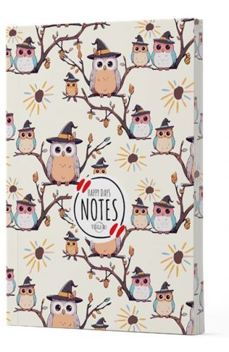 Baykuş 7 - Yan Boyamalı Çizgili Defter