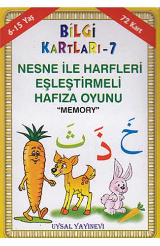 Bilgi Kartları 7 - Nesne İle Harfleri Eşleştirmeli Hafıza Oyunu (Memory)