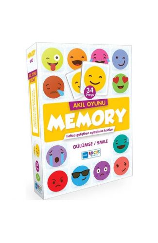 Blue Focus Akıl Oyunu - Memory - Gülümse (Eşleştirme Kartı 34 Parça)