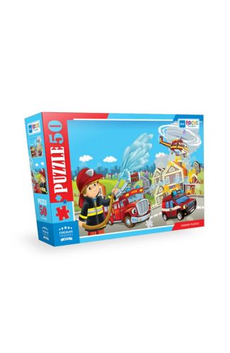 Blue Focus Fireman (İtfaiyec) - Puzzle 50 Parça