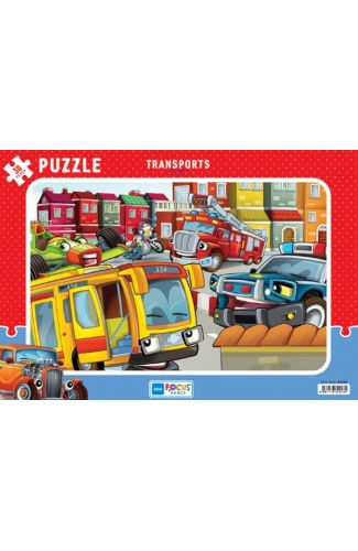 Blue Focus Transports (Taşıtlar) - Puzzle 30 Parça