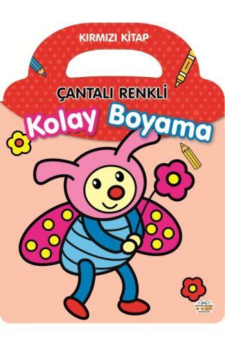 Çantalı Renkli Kolay Boyama- Kırmızı Kitap