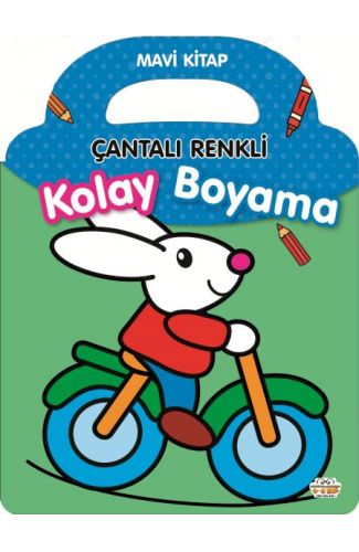 Çantalı Renkli Kolay Boyama- Mavi Kitap