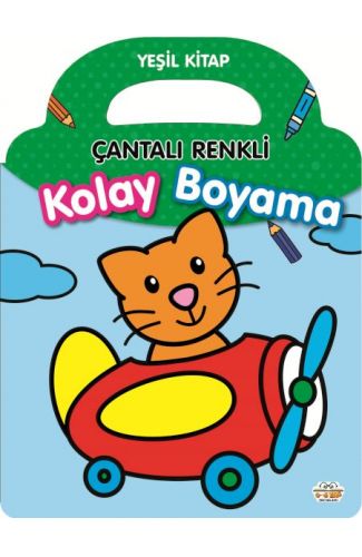 Çantalı Renkli Kolay Boyama- Yeşil Kitap