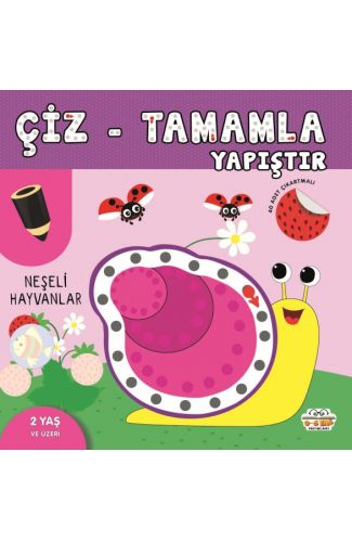 Çiz-Tamamla-Yapıştır Neşeli Hayvanlar