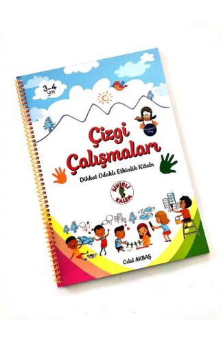 Çizgi Çalışmaları - Dikkat Odaklı Etkinlik Kitabı