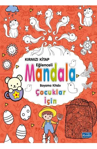 Çocuklar İçin Mandala Kırmızı