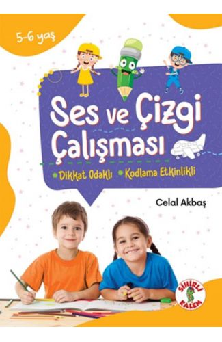 Dikkat Odaklı Etkinlik Kitabı Ses ve Çizgi Çalışması 5-6 Yaş
