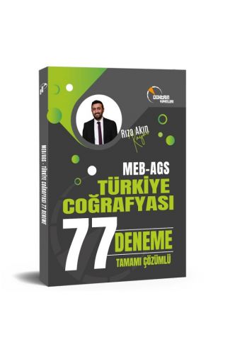 Doktrin Yayınları MEB-AGS Türkiye Coğrafyası 77 Deneme Çözümlü - Rıza Akın Kayar Doktrin Yayınları