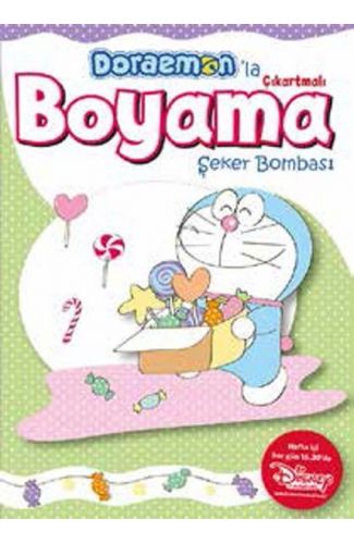 Doraemonla Çıkartmalı Boyama Şeker Bombası