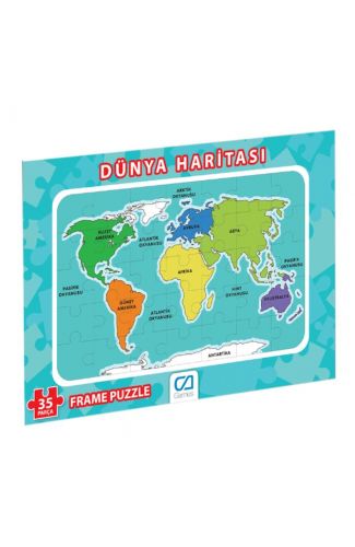 Dünya Haritası Frame Puzzle-35