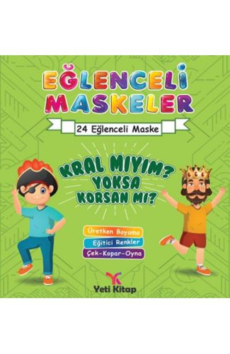 Eğlenceli maskeler kral mıyım yoksa korsan mı?