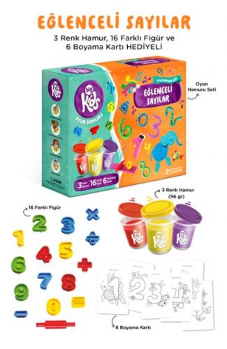Eğlenceli Sayılar Oyun Hamuru Seti (25 Parça - 356 Gr)
