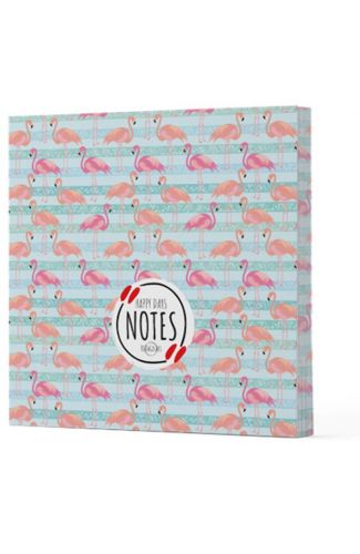 Flamingo 1 - Çizgisiz Yan Boyamalı Defter