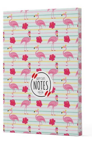 Flamingo 2 - Yan Boyamalı Çizgili Defter
