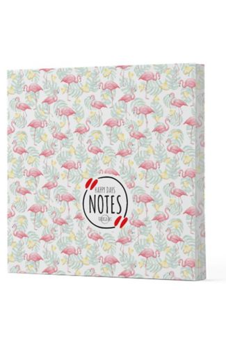 Flamingo 3 - Çizgisiz Yan Boyamalı Defter