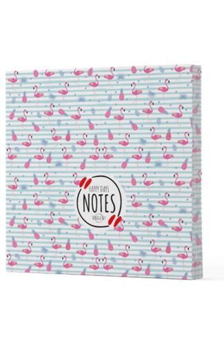 Flamingo 4 - Çizgisiz Yan Boyamalı Defter