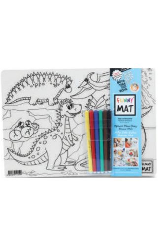 Funny Mat - Uzay Ve Dinozorlar 6'Lı Kalem Hediyeli 25 x 35 cm