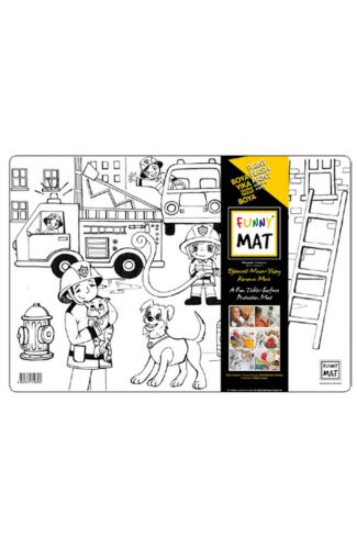 Funny Mat- İtfaiyeler - 33,5x48cm