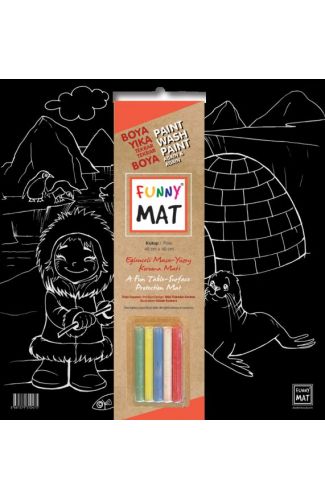 Funny Mat Black Kutup (Tebeşirli)