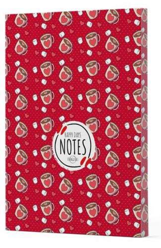 Kahve 9 - Yan Boyamalı Çizgili Defter