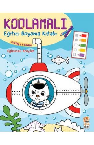 Kodlamalı Eğitici Boyama Kitabı - Eğlenceli Araçlar