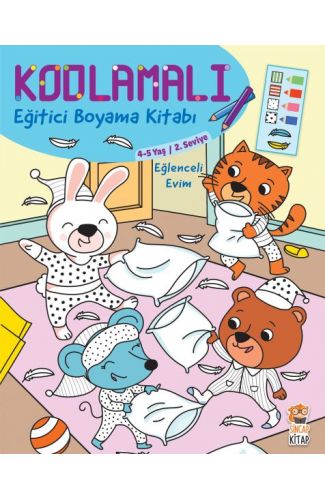 Kodlamalı Eğitici Boyama Kitabı - Eğlenceli Evim