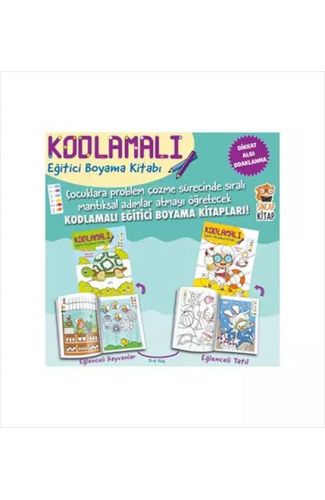 Kodlamalı Eğitici Boyama Kitabı 5-6 Yaş (2 Kitap Takım)