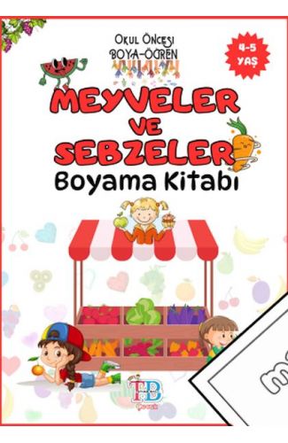 Meyveler ve Sebzeler Boyama Kitabı