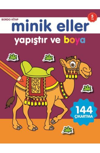Minik Eller Yapıştır Ve Boya - Bordo Kitap