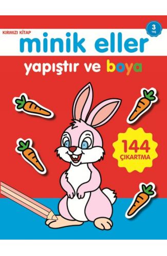 Minik Eller Yapıştır Ve Boya - Kırmızı Kitap