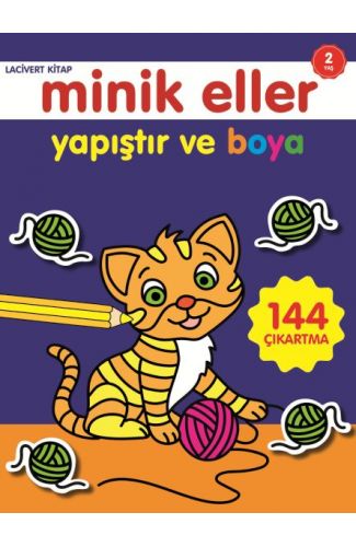 Minik Eller Yapıştır Ve Boya - Lacivert Kitap