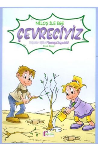 Niloş İle Ege - Çevreciyiz 35*50 Kuşe Kağıt -Renkli Hikaye