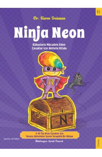 Ninja Neon Kâbuslarla Mücadele Eden Çocuklar için Aktivite Kitabı