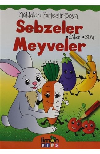 Noktaları Birleştir Boya - Sebzeler Meyveler
