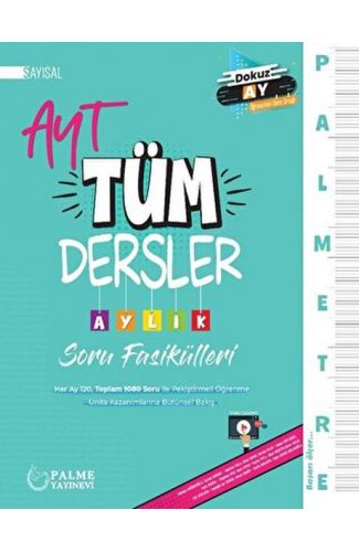 Palmetre AYT Sayısal Tüm Dersler Aylık Çalışma Fasikülleri