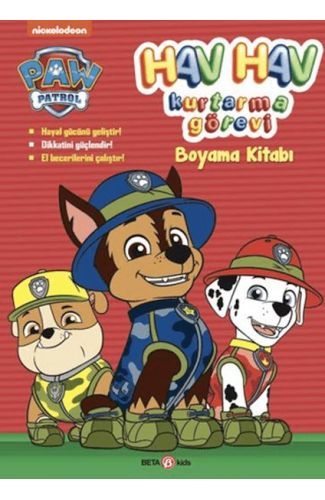 Paw Patrol Hav Hav Kurtarma Görevi Boyama Kitabı