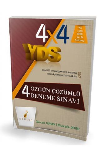 Pelikan YDS 4x4 Özgün Çözümlü Deneme Sınavı