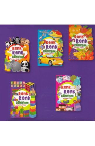 Renk Renk Dünyam Boyama Kitabı (5 Kitap)