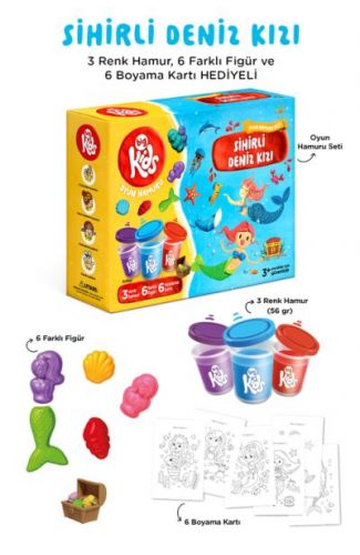 Sihirli Deniz Kızı Oyun Hamuru Seti (15 Parça - 344 Gr)