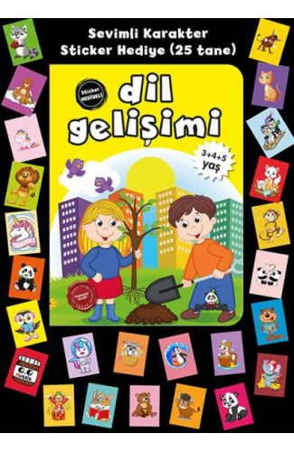 Stickerlı 3+4+5 Yaş Dil Gelişimi