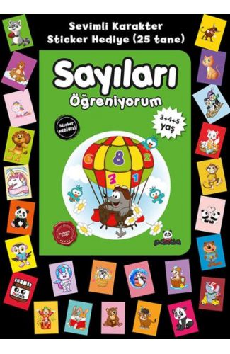 Stickerlı 3+4+5 Yaş Sayıları Öğreniyorum