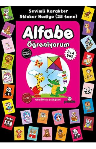 Stickerlı 3+4 Yaş Alfabe Öğreniyorum
