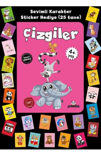 Stickerlı 4+ Yaş Çizgiler