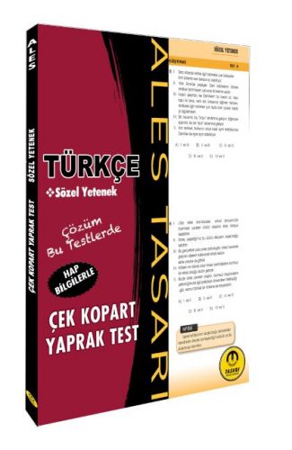 Tasarı ALES Türkçe Sözel Yetenek Yaprak Test Çek Kopart